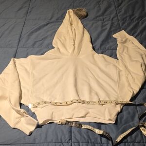 TNA Cream Hoodie Crop